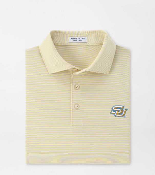 Southern University Jubilee Stripe Performance Polo in GOLD2