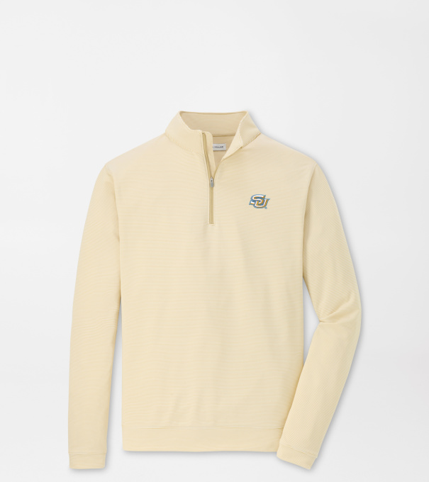 Southern University Perth Mini-Stripe Performance Pullover in GOLD2 / WHITE
