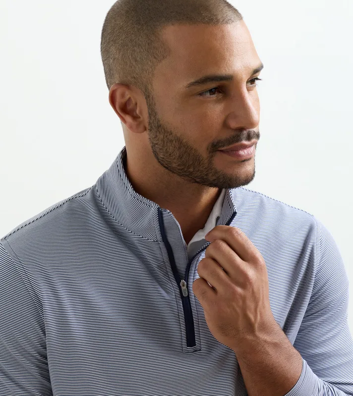 Perth Sugar Stripe Performance Quarter-Zip | Men's Pullovers