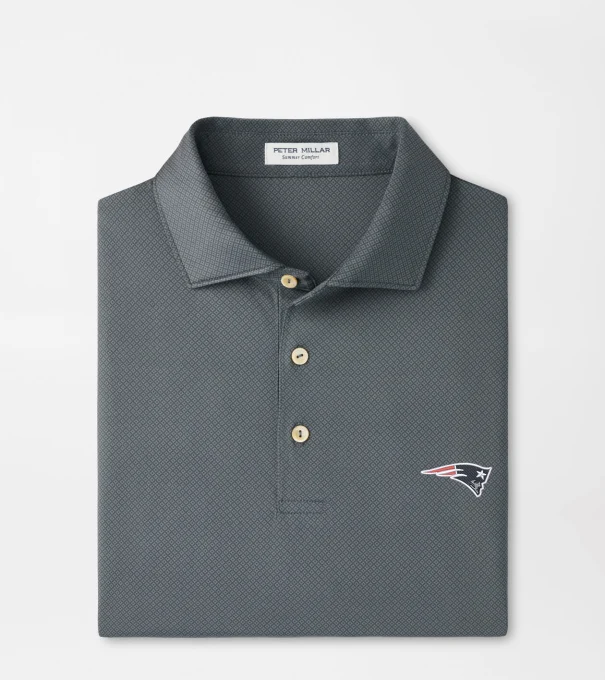 New England Patriots Hugo Performance Jersey Polo in Iron