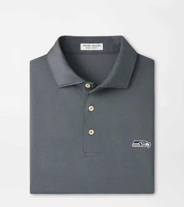Seattle Seahawks Hugo Performance Jersey Polo in Iron