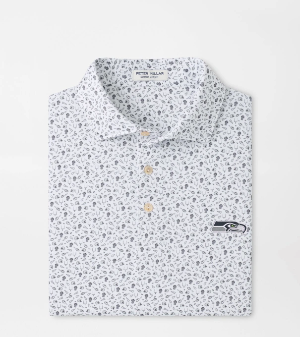 Seattle Seahawks Kick Off Performance Jersey Polo in Gale Grey