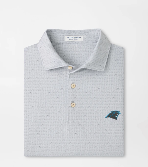 Carolina Panthers On The Ball Performance Jersey Polo in British Grey