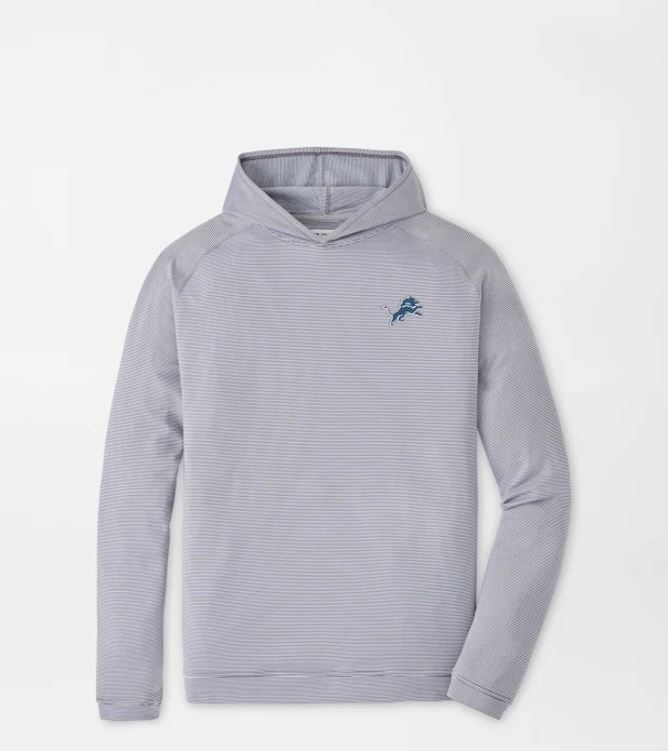 Detroit Lions Pine Sugar Stripe Performance Hoodie in Iron