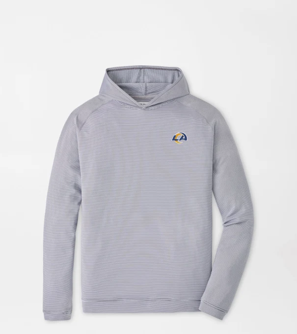 Los Angeles Rams Pine Sugar Stripe Performance Hoodie in Iron