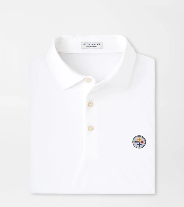 Pittsburgh Steelers Solid Performance Jersey Polo in White