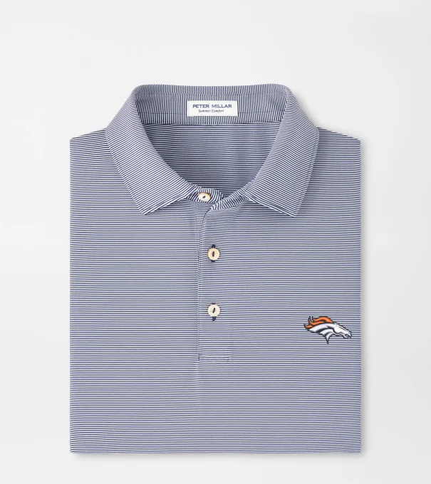 Denver Broncos Jubilee Performance Jersey Polo in Navy