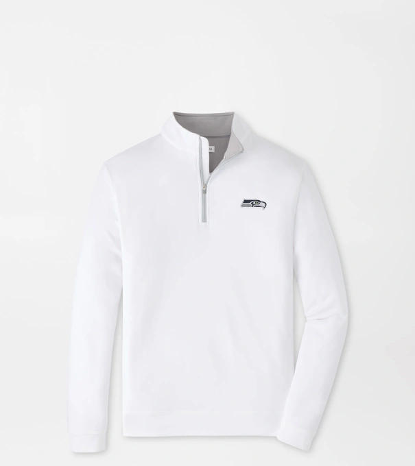 Seattle Seahawks Perth Performance Quarter-Zip in White