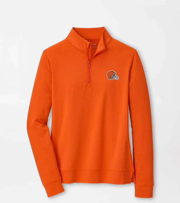 Cleveland Browns Women's Perth Performance Pullover in Orange6