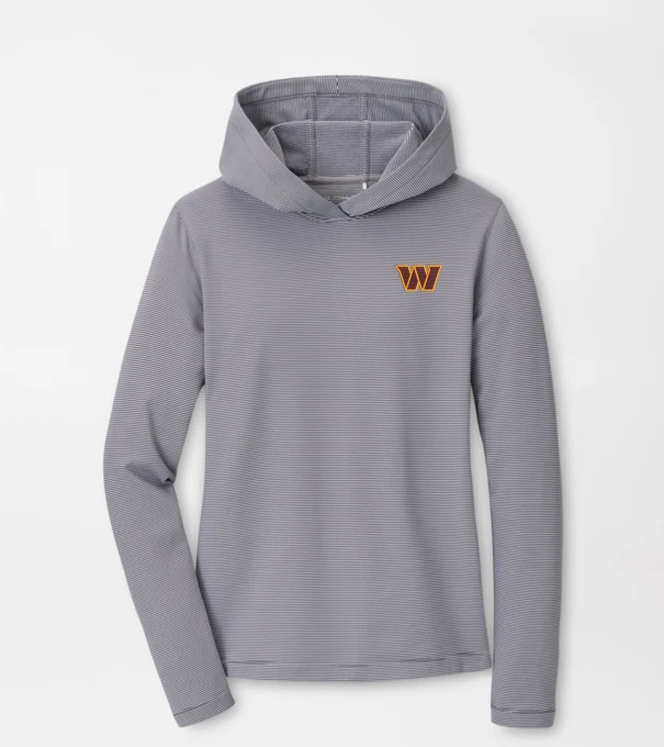 Washington Commanders Women's Pine Sugar Stripe Performance Hoodie in Iron