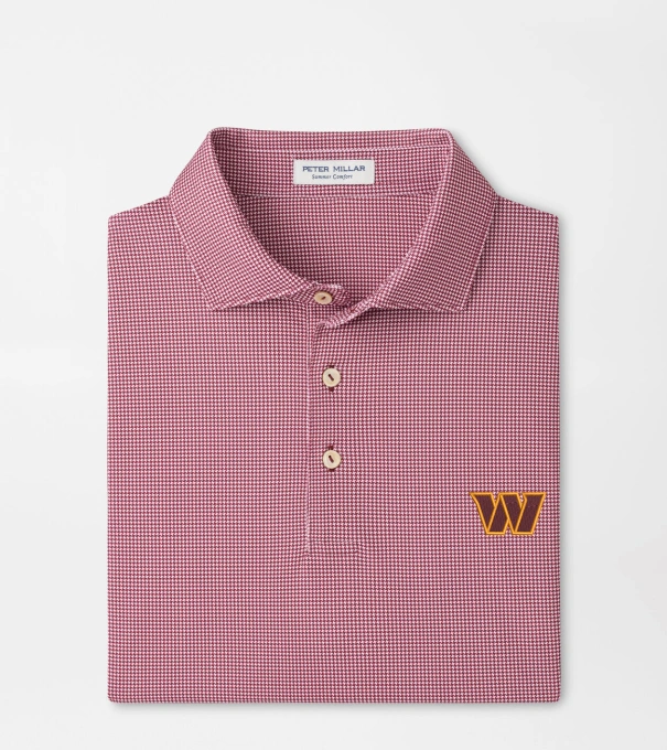 Washington Commanders Border Performance Jersey Polo in Maroon2