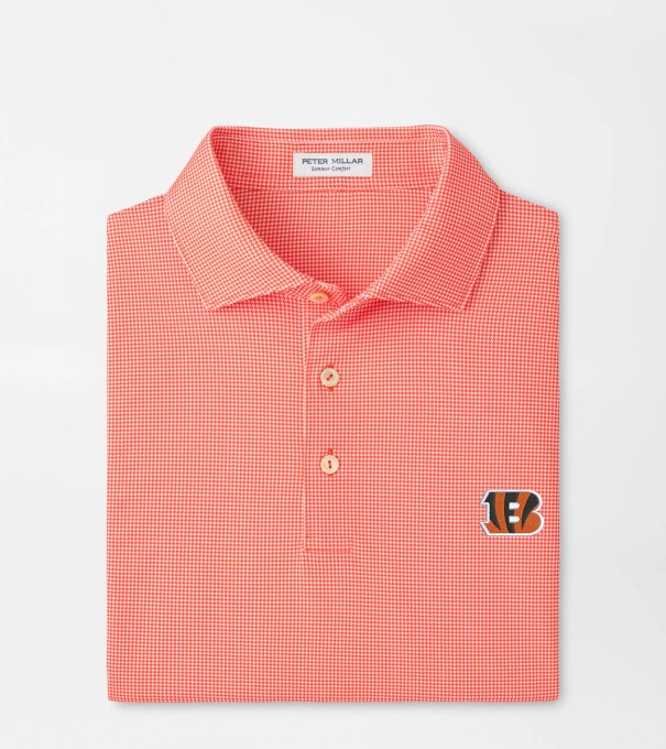 Cincinnati Bengals Border Performance Jersey Polo in Orange6