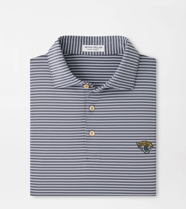 Jacksonville Jaguars Tiebreaker Performance Jersey Stripe Polo in Iron