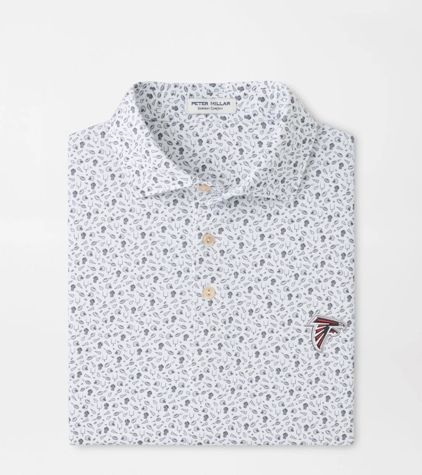 Atlanta Falcons Kick Off Performance Jersey Polo in Gale Grey
