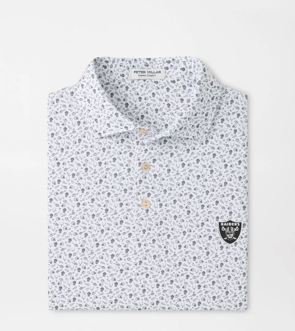 Las Vegas Raiders Kick Off Performance Jersey Polo in Gale Grey