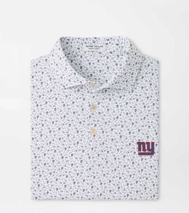 New York Giants Kick Off Performance Jersey Polo in Gale Grey