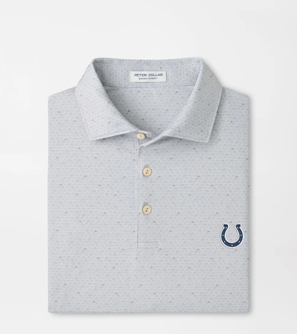 Indianapolis Colts On The Ball Performance Jersey Polo in British Grey