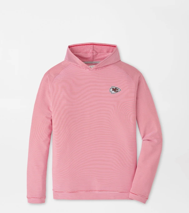 Kansas City Chiefs Pine Sugar Stripe Performance Hoodie in Red3