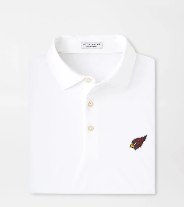 Arizona Cardinals Solid Performance Jersey Polo in White