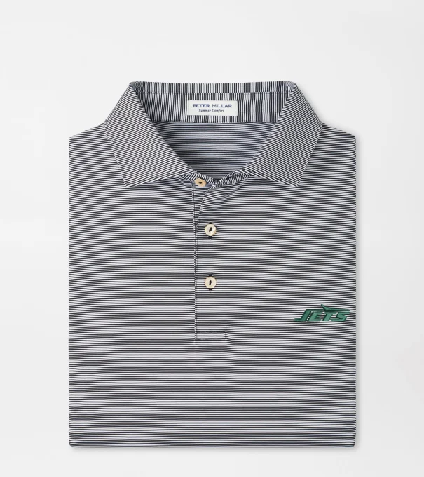 New York Jets Jubilee Performance Jersey Polo in Black