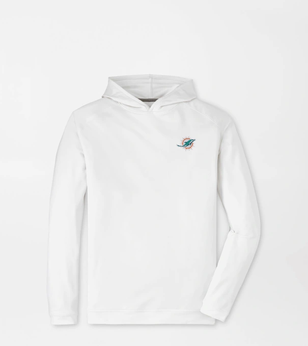 Miami Dolphins Pine Performance Hoodie in White