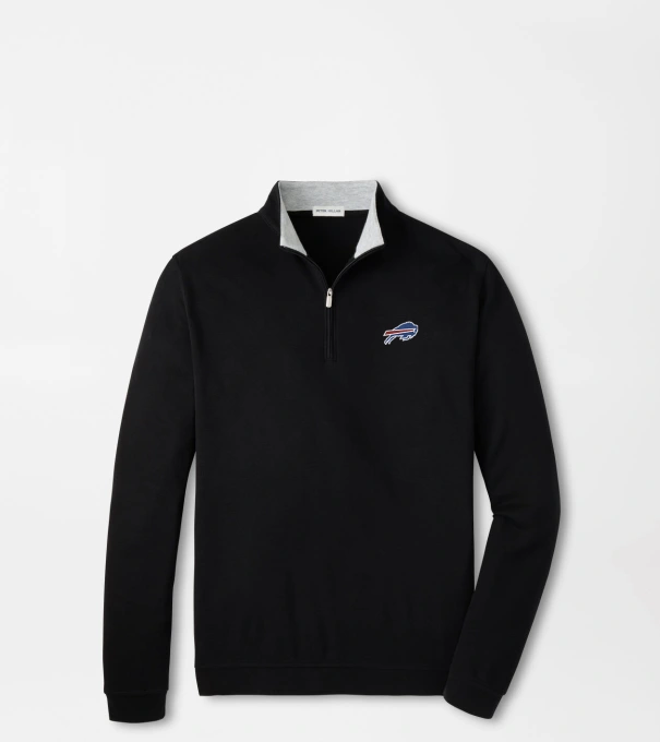 Buffalo Bills Crown Comfort Quarter-Zip Pullover in Black