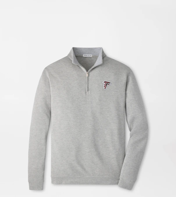 Atlanta Falcons Crown Comfort Quarter-Zip Pullover in Light Grey