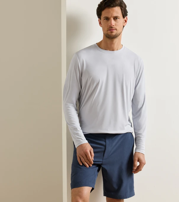 Featherweight Long-Sleeve Performance Sun Shirt in British Grey