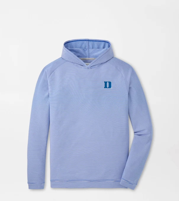 Duke University Pine Sugar Stripe Performance Hoodie in Blue3