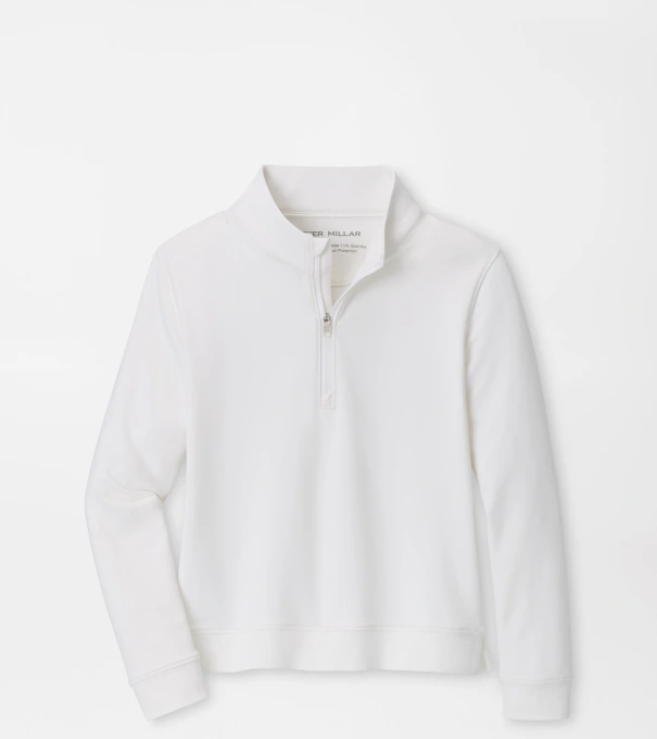 Girls Perth Performance Quarter-Zip in White