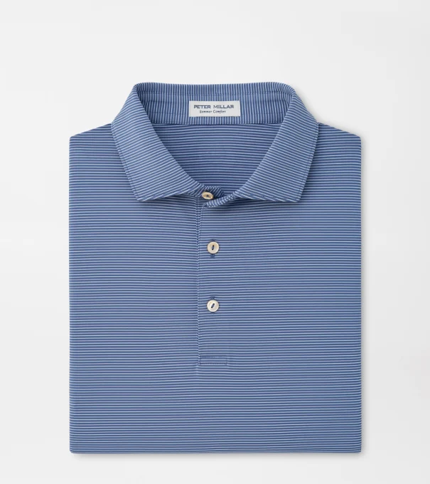 Pierce Performance Jersey Polo in BALI BLUE