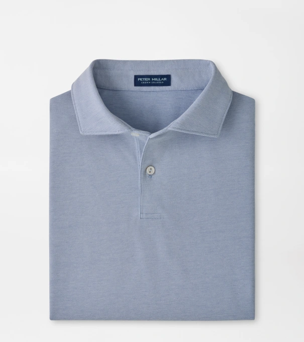 Albatross Cotton-Blend Piqu&eacute; Polo in WINDY BLUE