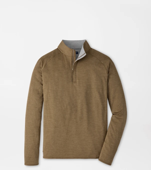 Stealth Performance Quarter-Zip in LIGHT MOCHA