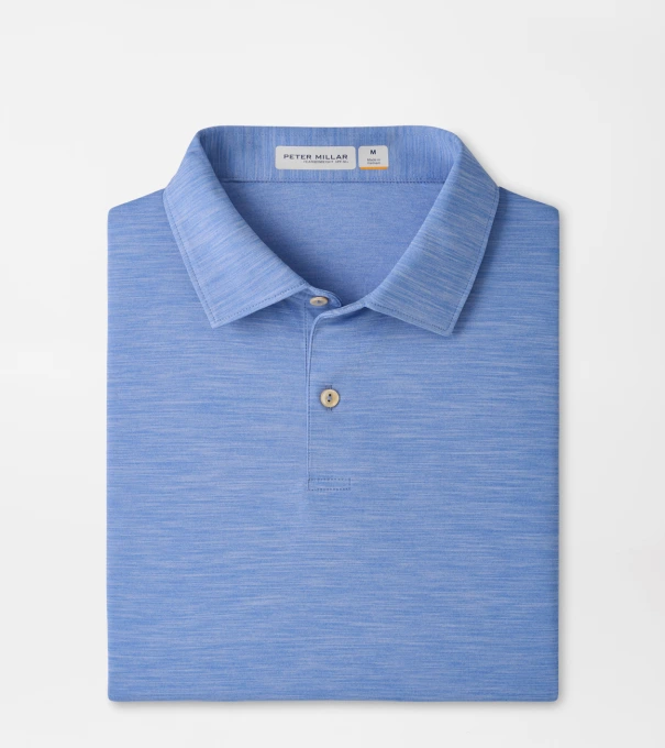 Featherweight M&eacute;lange Performance Polo in HYPER BLUE