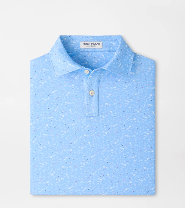 Track Record Youth Performance Jersey Polo in Cottage Blue
