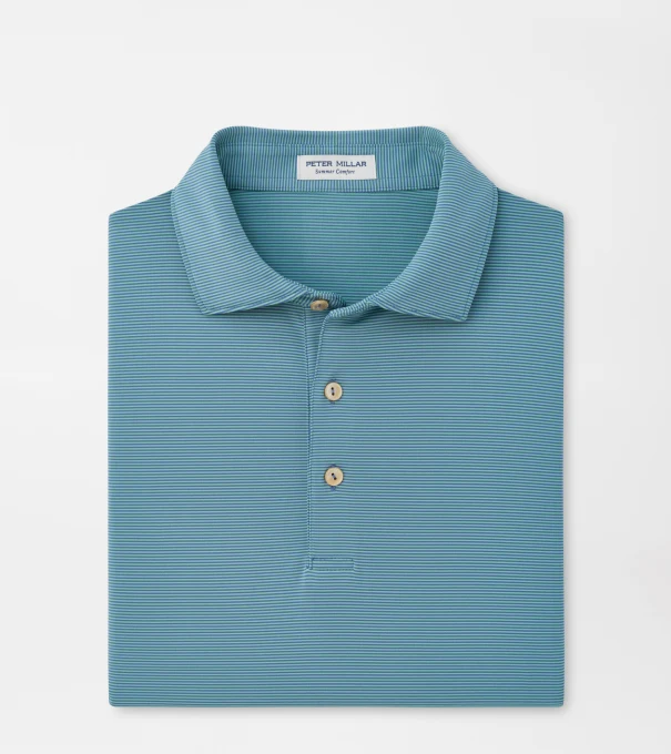 Jubilee Performance Jersey Polo in BALI BLUE / FRESH MINT