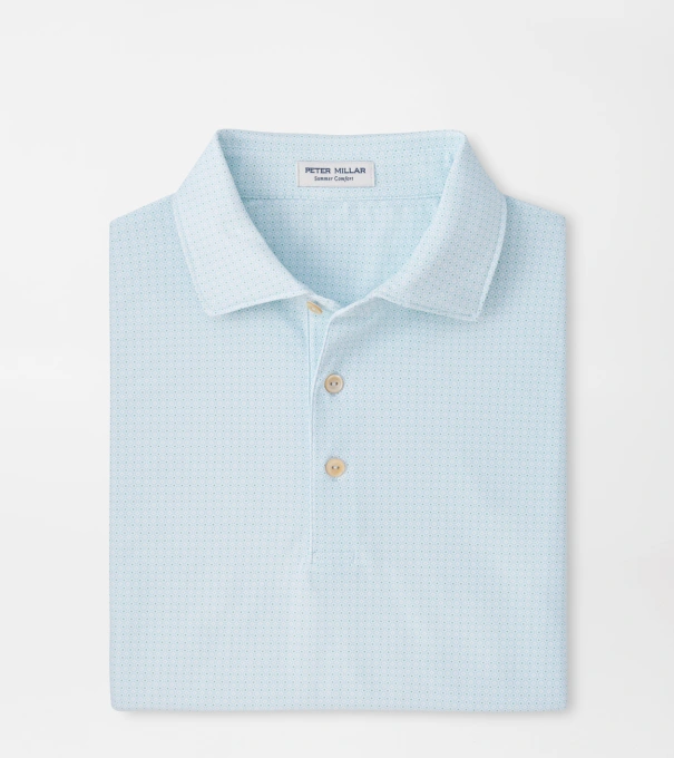 Mosaic Performance Mesh Polo in PALE BLUE