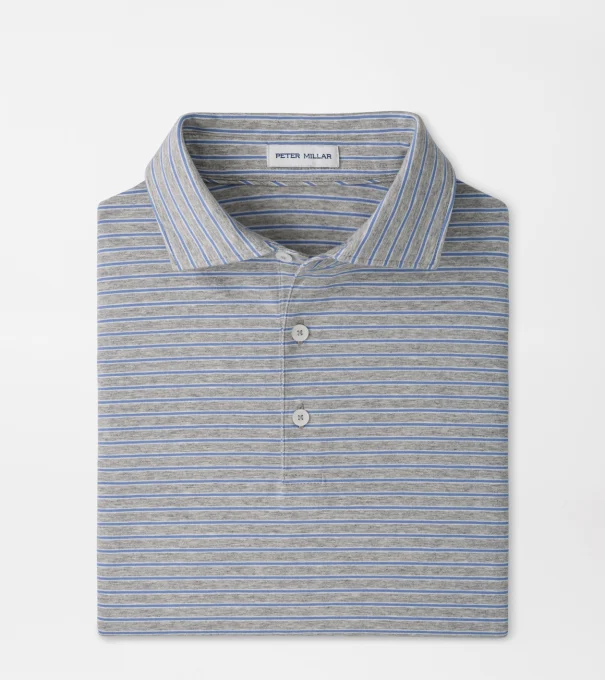 Tripp Crown Flex Cotton Short-Sleeve Polo in GREY HEATHER