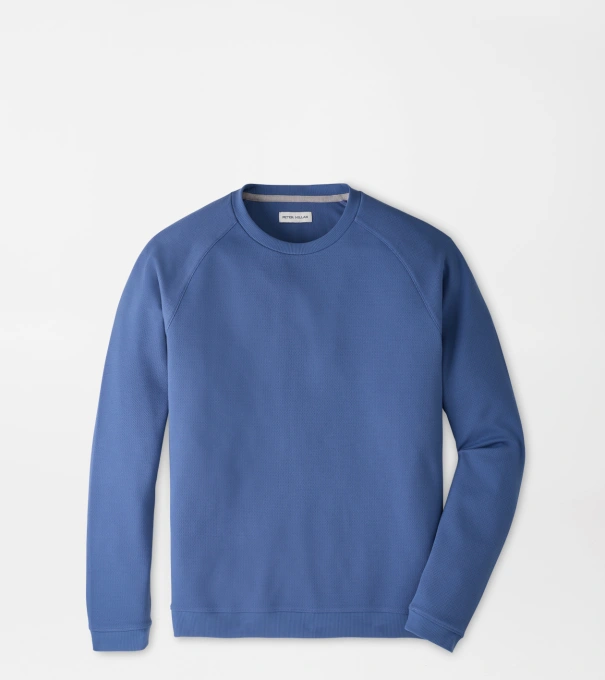Cradle Piqu&eacute; Performance Crewneck in BALI BLUE