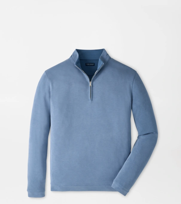 Soft Suede Performance Quarter-Zip in WINDY BLUE