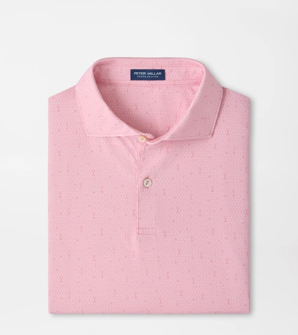 Fifty-Fifty Performance Jersey Polo in MELROSE PINK