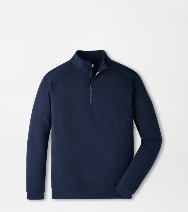 Cradle Piqu&eacute; Performance Quarter-Zip in Navy