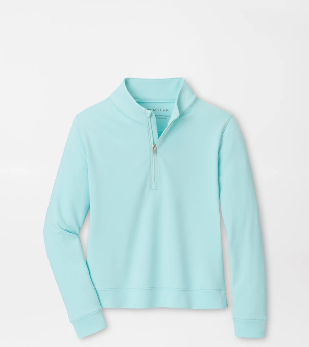 Girls Perth Performance Quarter-Zip in OCEAN AIR