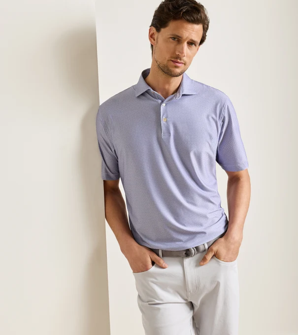 Rambla Performance Jersey Polo in GARDEN VIOLET