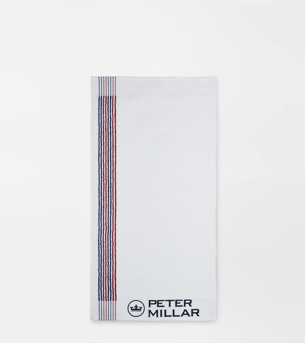 Peter Millar Tour Caddy Towel in Navy/Red