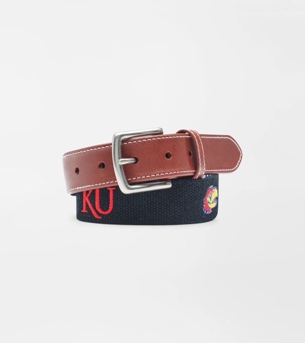 University of Kansas Belt in Black