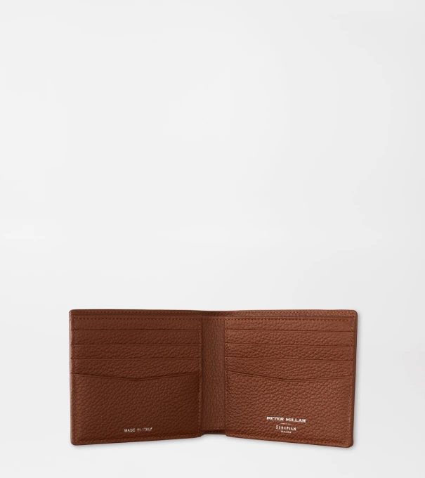 Peter Millar X Serapian Billfold in Cognac