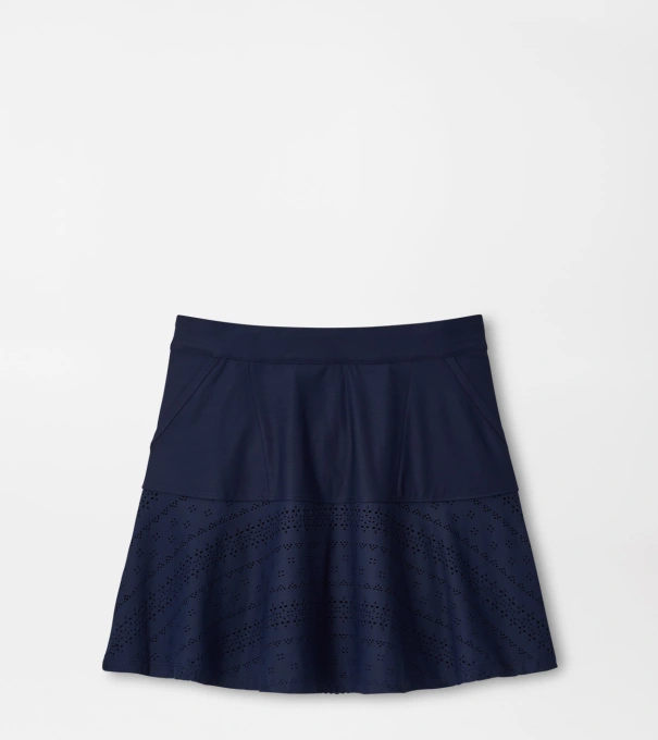 Francoise Eyelet Skort in Navy