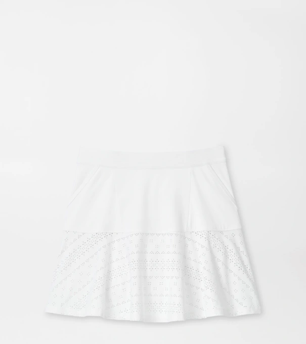 Francoise Eyelet Skort in White