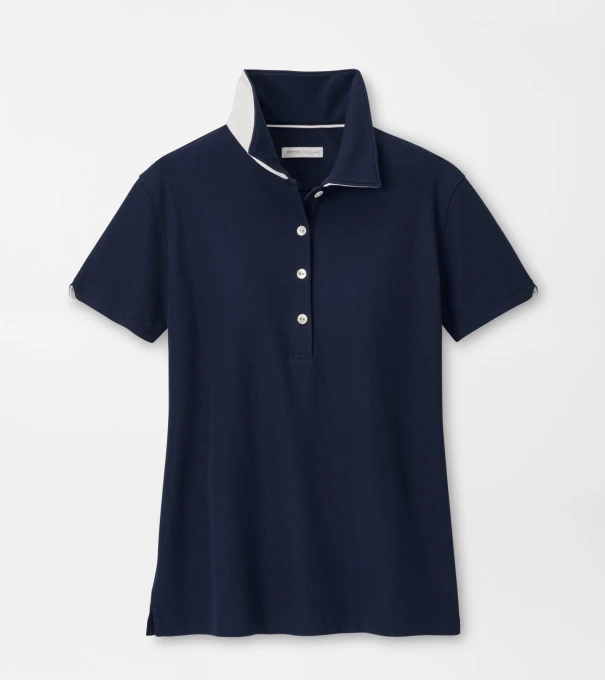 Coolspun Lite Cotton Piqu&eacute; Polo in NAVY / SOFT WHITE
